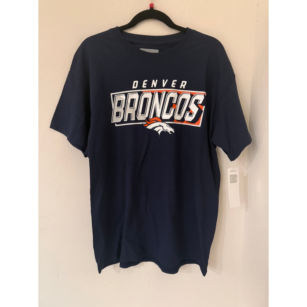 Men's NFL Team Apparel Denver Broncos Graphic T-Shirt Large NWT